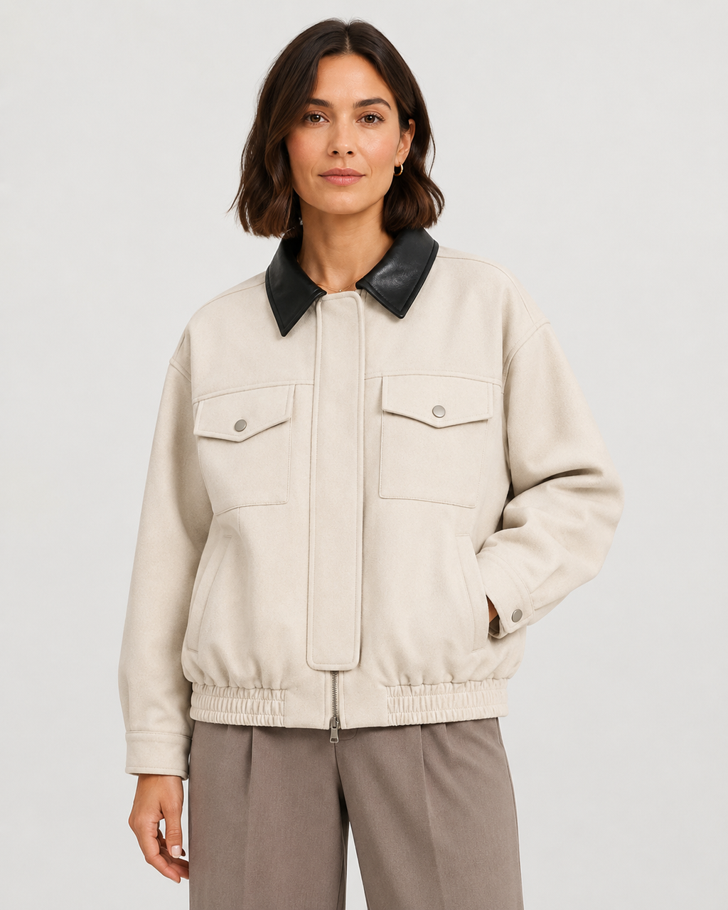 Kacob | Women's Faux Suede Barn Jacket