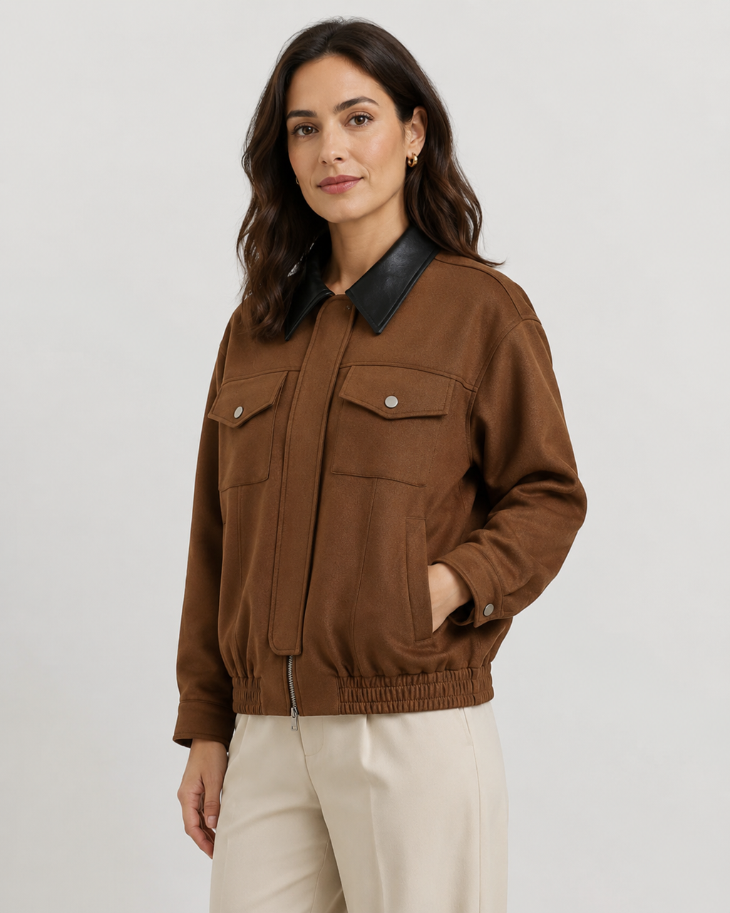 Kacob | Women's Faux Suede Barn Jacket