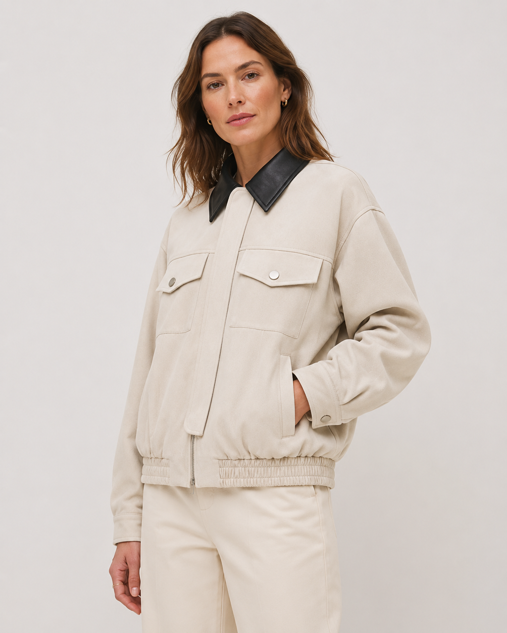Kacob | Women's Faux Suede Barn Jacket