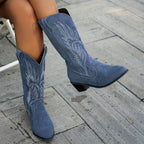 Kacob | Women's Feather Stitch Western Boots