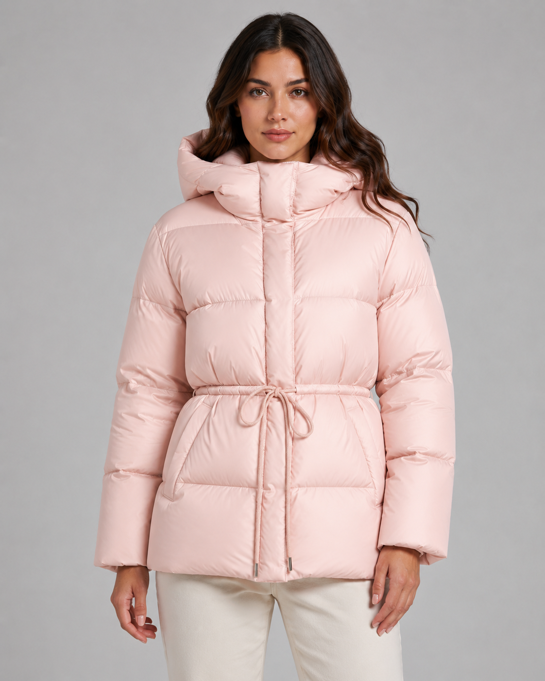 Kacob | Women's Fitted Drawstring Puffer Jacket