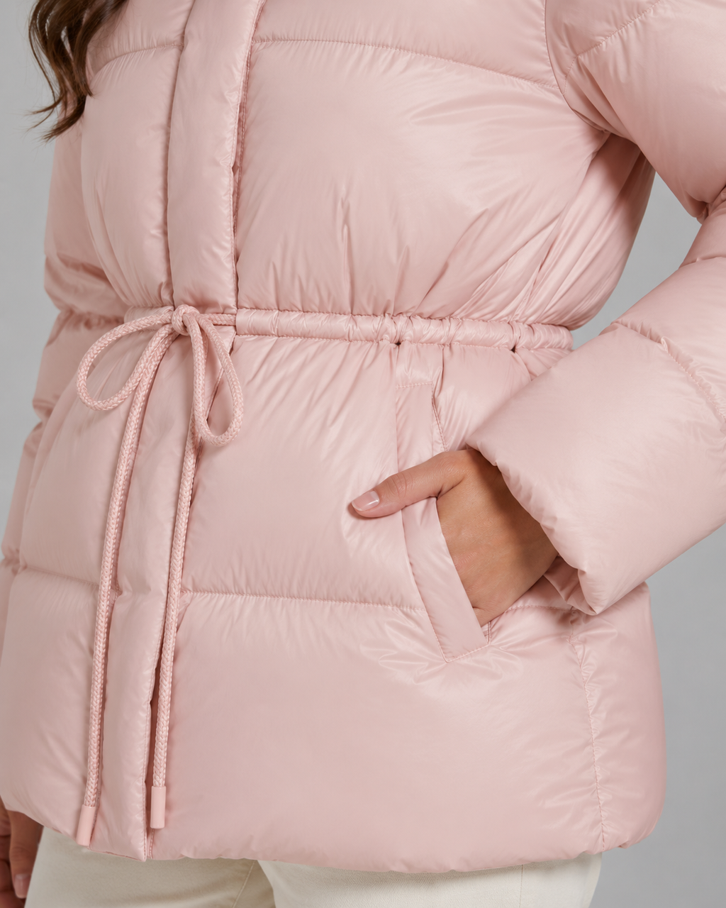 Kacob | Women's Fitted Drawstring Puffer Jacket