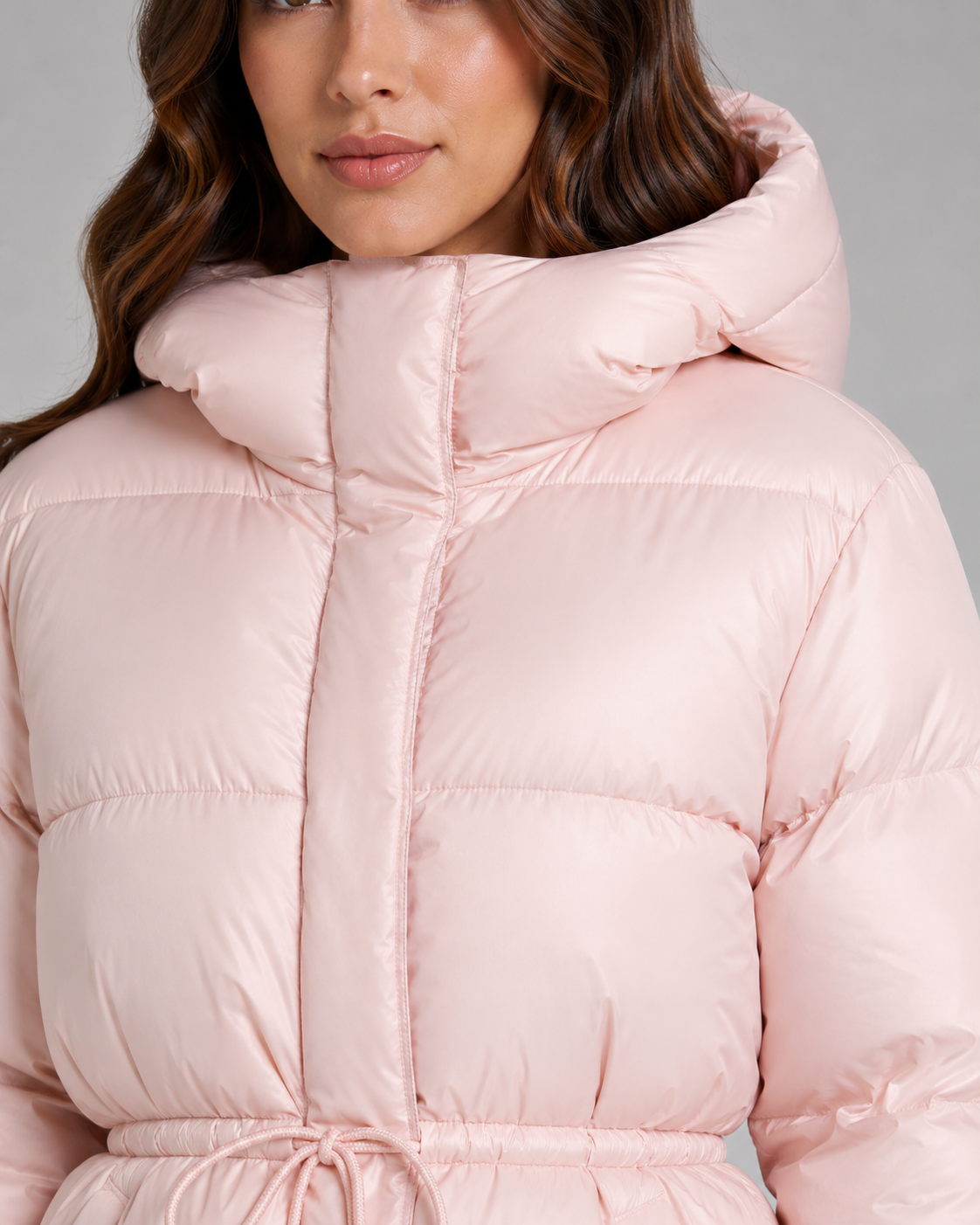 Kacob | Women's Fitted Drawstring Puffer Jacket