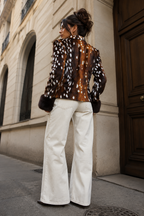 Kacob | Women's Fitted Faux Fur Jacket