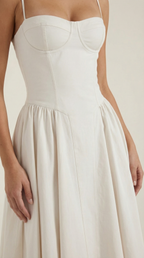 Kacob | Women's Floral Corset Midi Dress