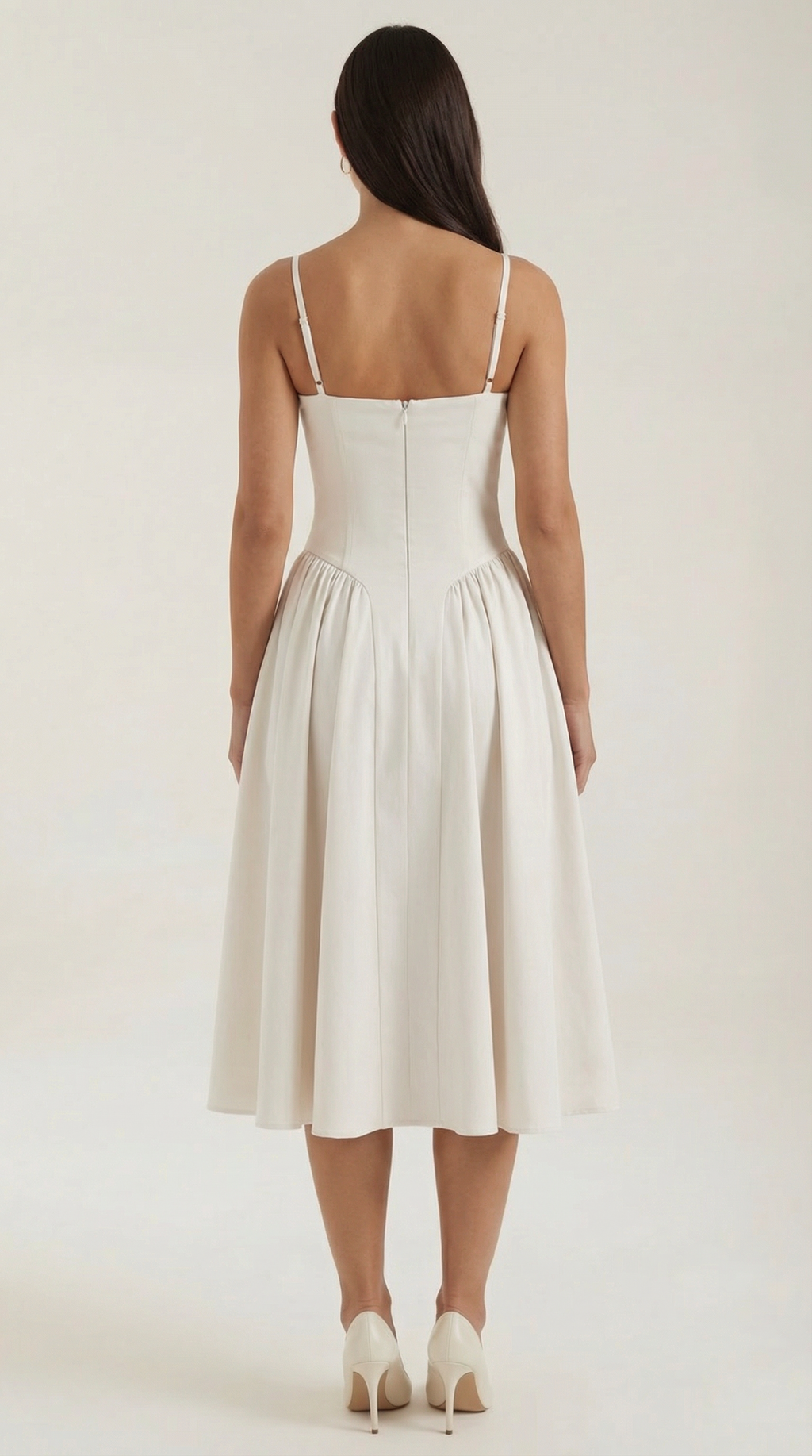 Kacob | Women's Floral Corset Midi Dress