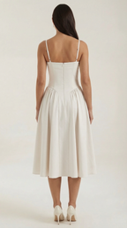 Kacob | Women's Floral Corset Midi Dress