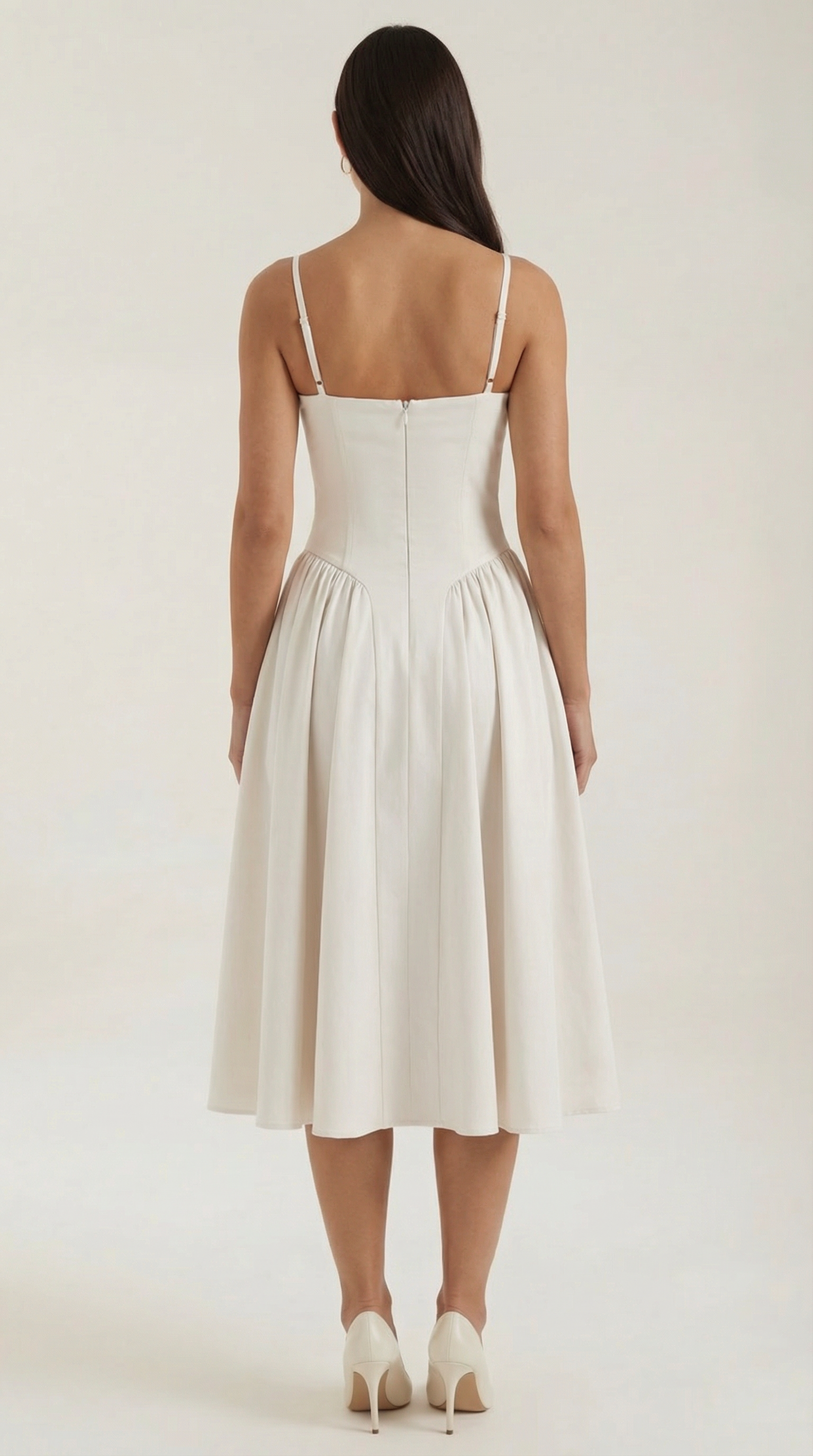 Kacob | Women's Floral Corset Midi Dress