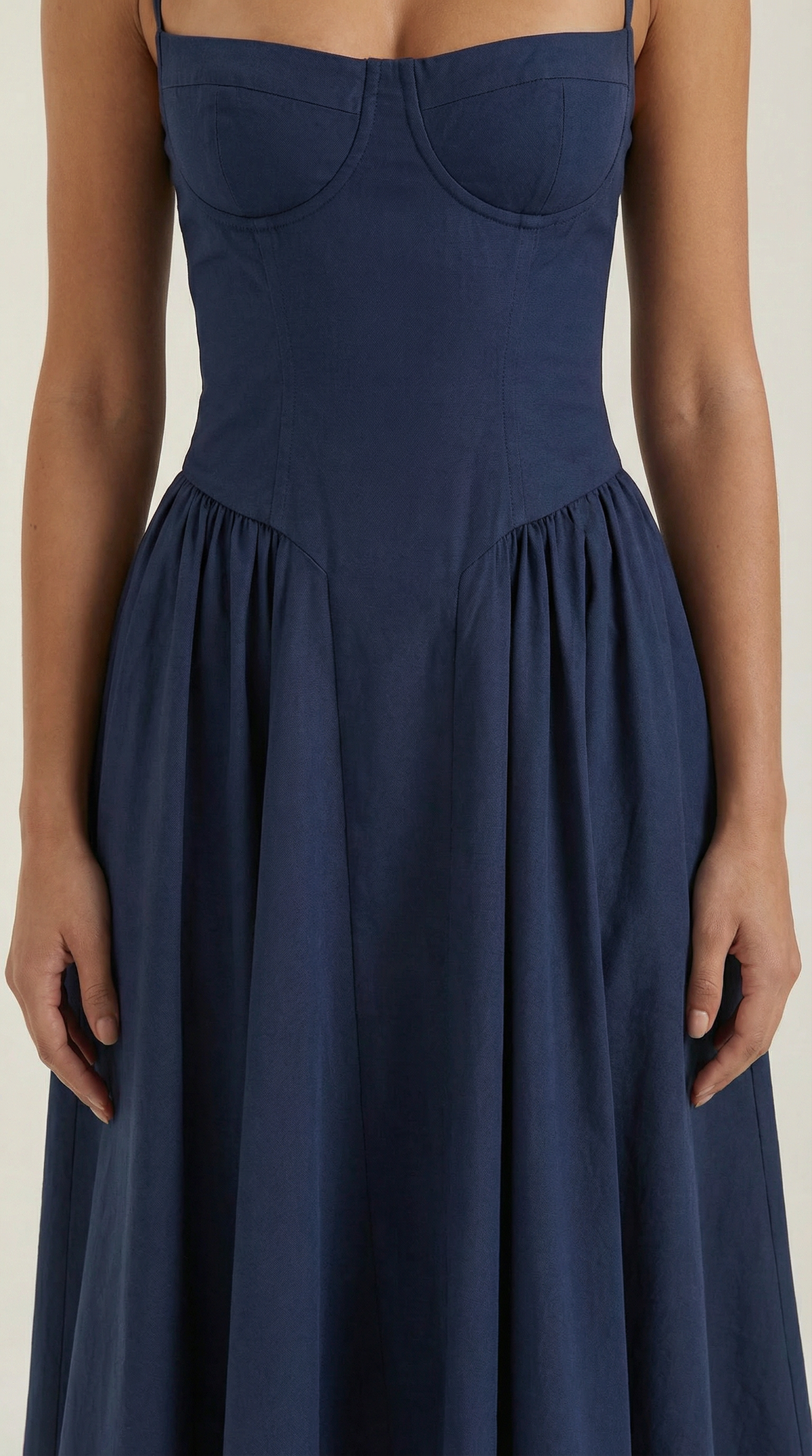 Kacob | Women's Floral Corset Midi Dress