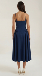 Kacob | Women's Floral Corset Midi Dress