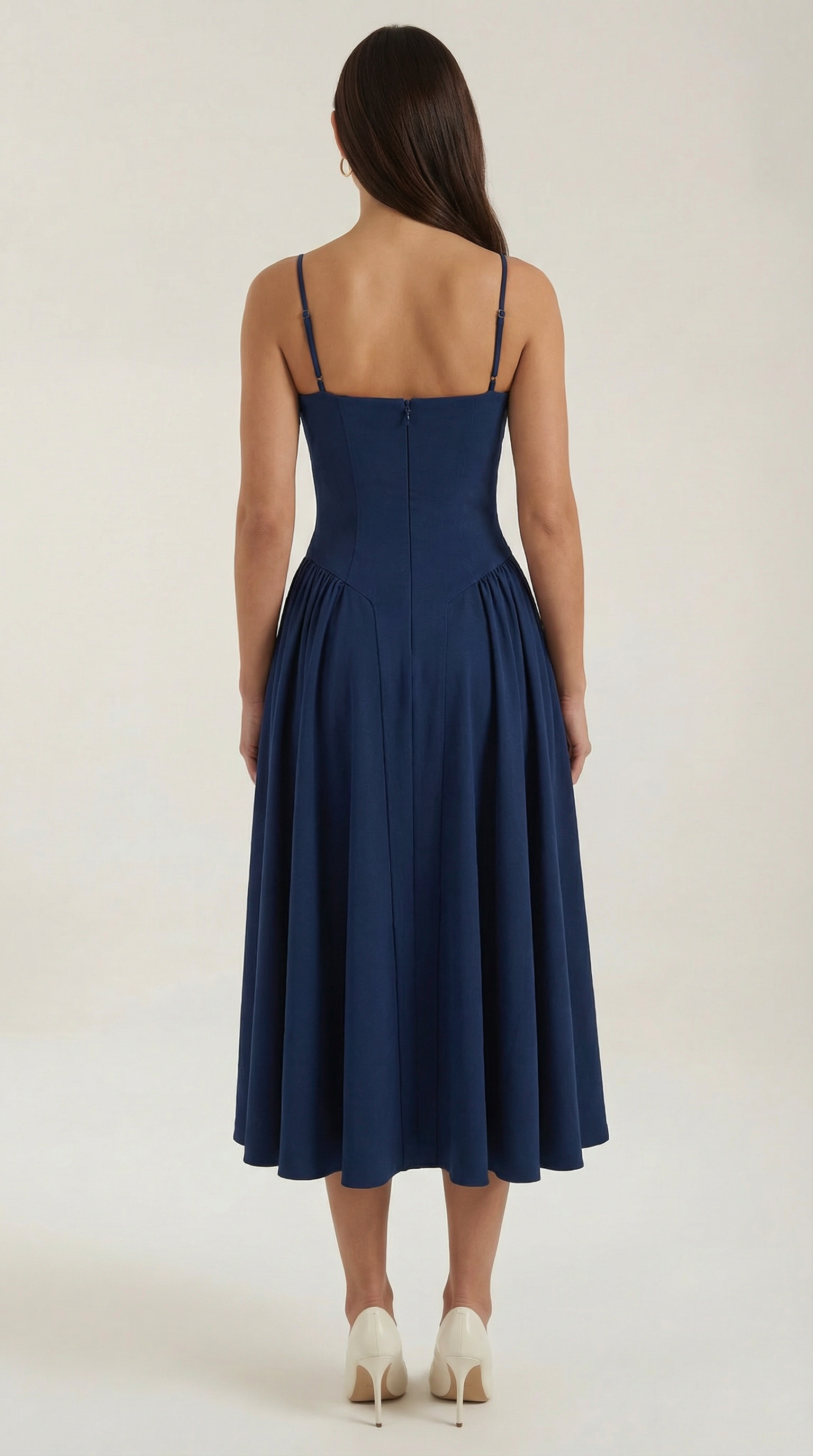 Kacob | Women's Floral Corset Midi Dress