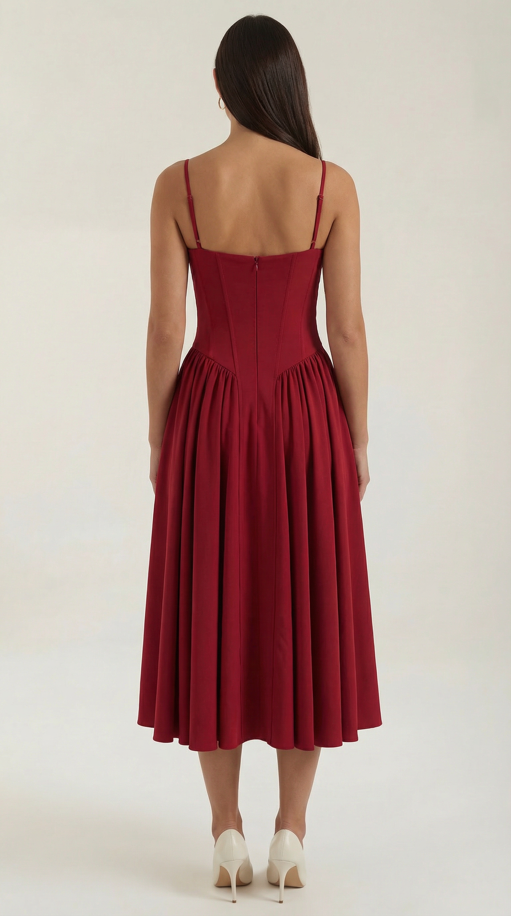 Kacob | Women's Floral Corset Midi Dress