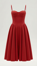 Kacob | Women's Floral Corset Midi Dress
