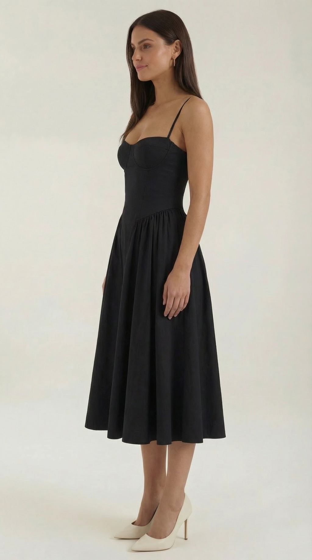 Kacob | Women's Floral Corset Midi Dress