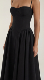 Kacob | Women's Floral Corset Midi Dress