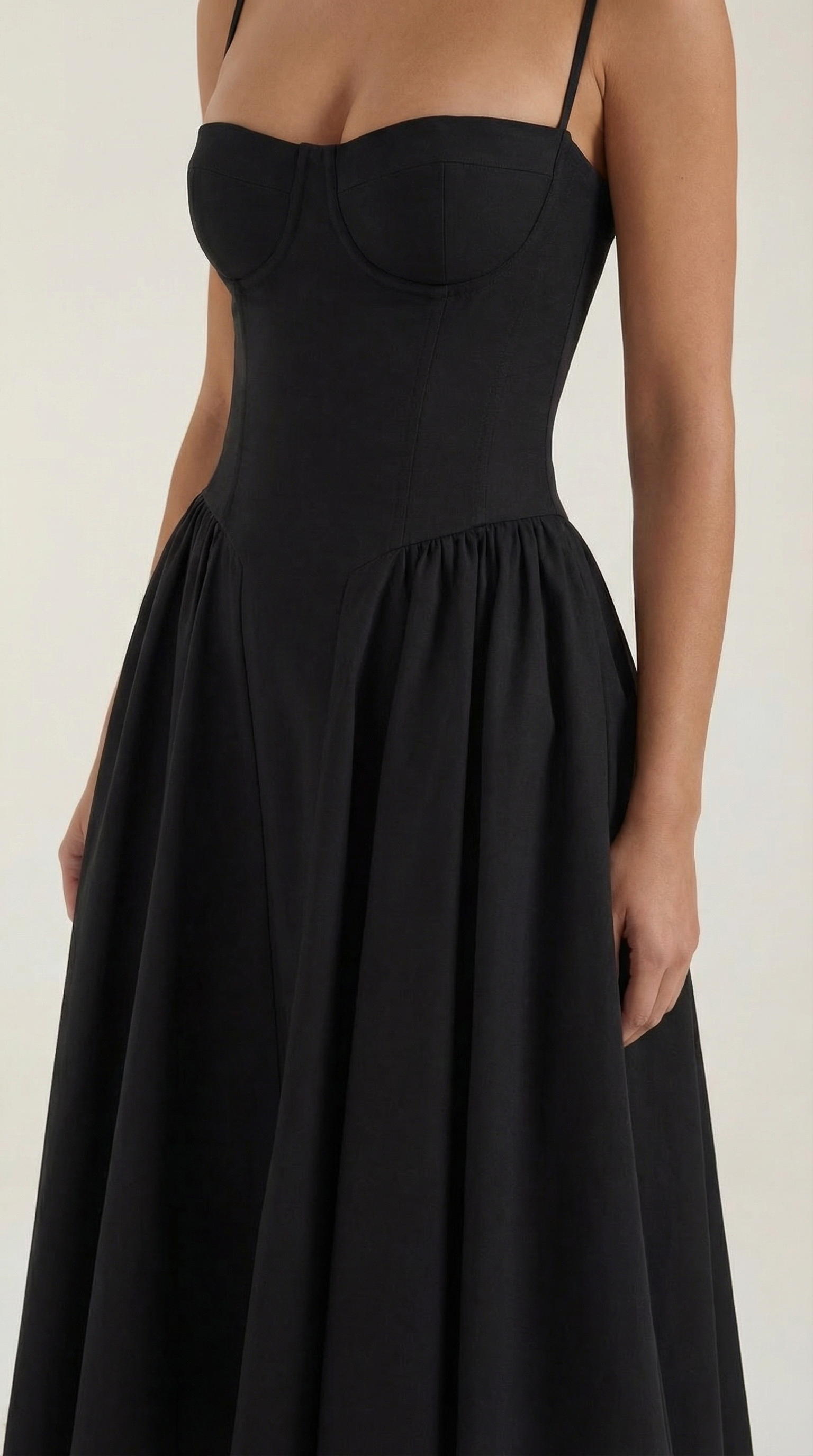 Kacob | Women's Floral Corset Midi Dress