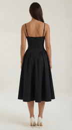 Kacob | Women's Floral Corset Midi Dress