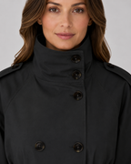 Kacob | Women's Funnel Neck Cropped Trench Coat