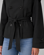 Kacob | Women's Funnel Neck Cropped Trench Coat