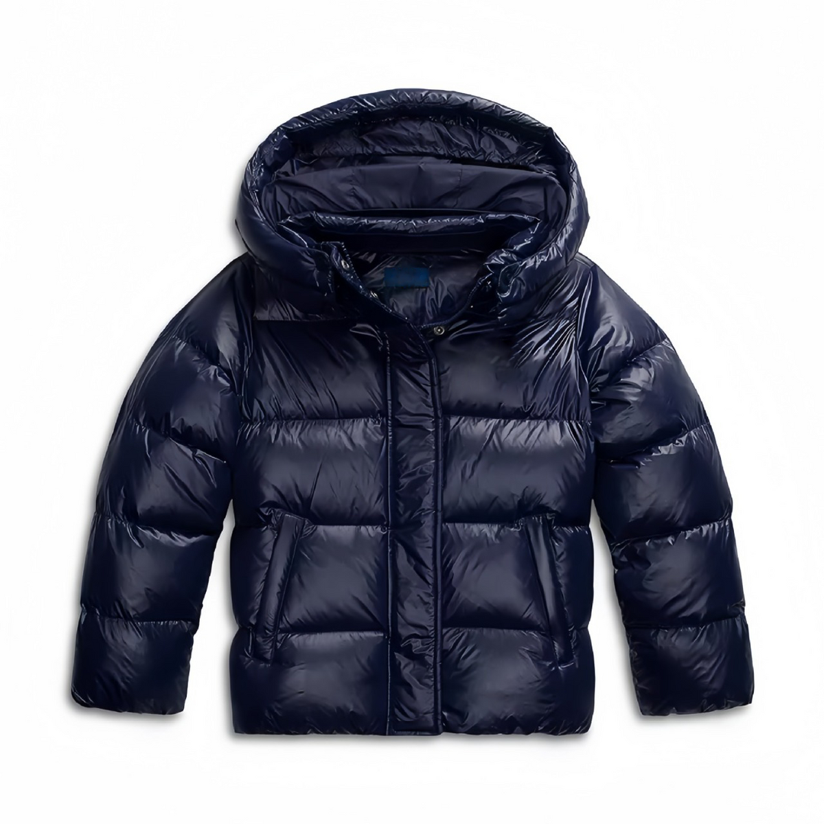 Women's Glossy Hooded Boxy Puffer Jacket