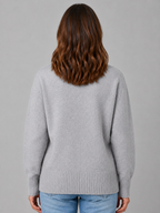 Kacob | Women's Heart Button V-Neck Knit Cardigan