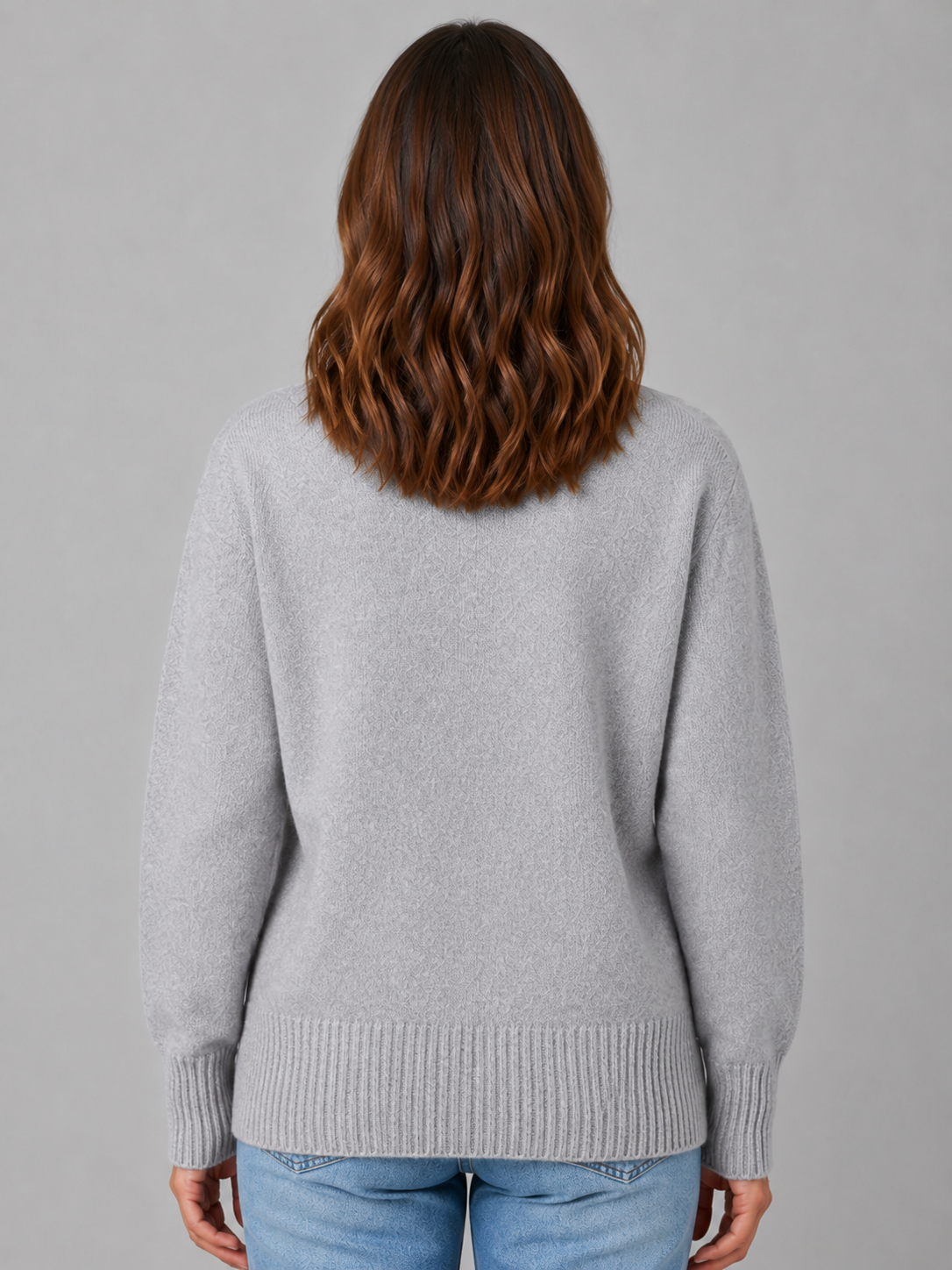 Kacob | Women's Heart Button V-Neck Knit Cardigan