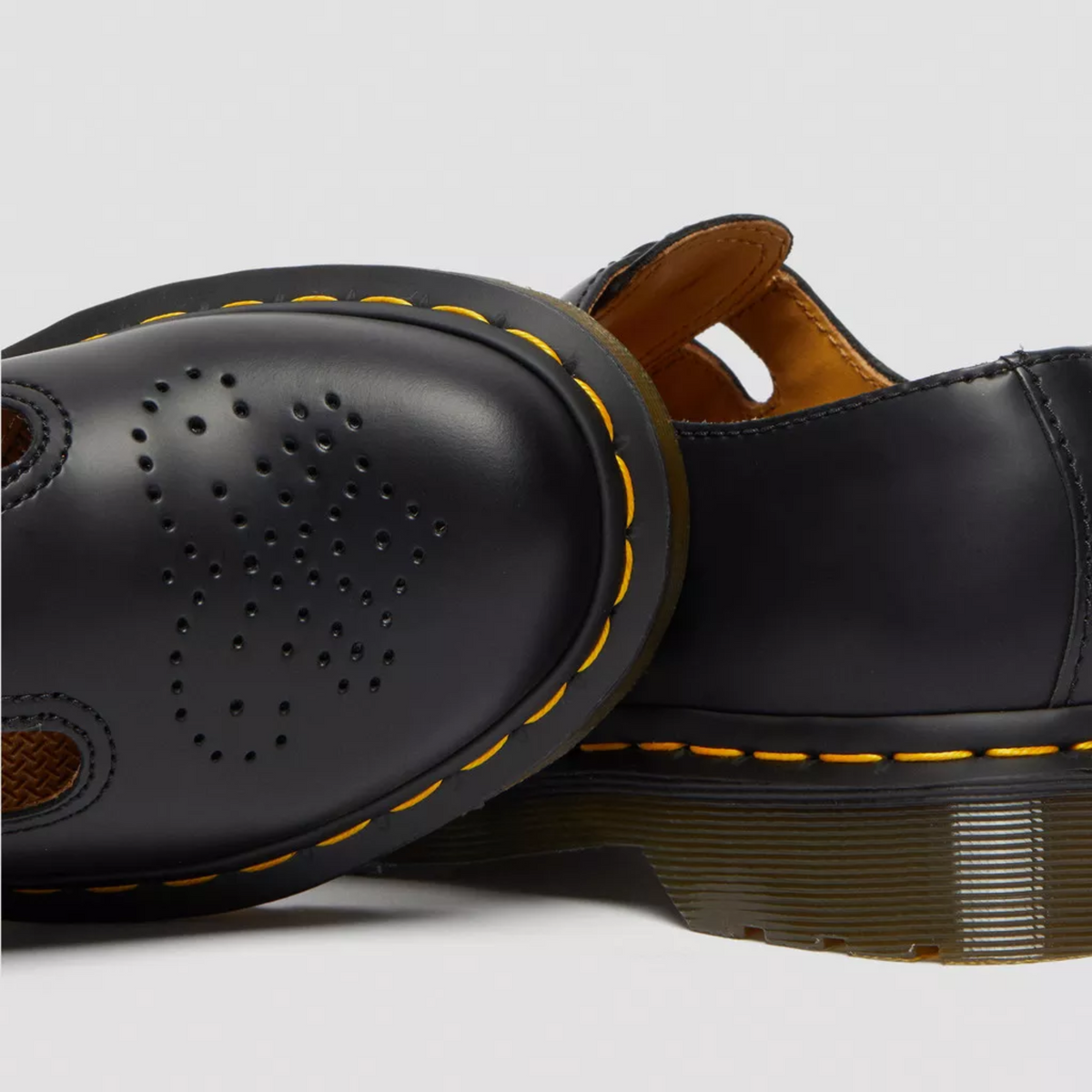 Women's Heart Perforated Double Strap Mary Jane Shoes