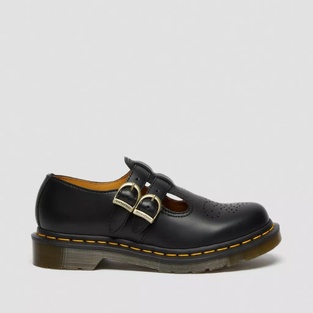 Women's Heart Perforated Double Strap Mary Jane Shoes