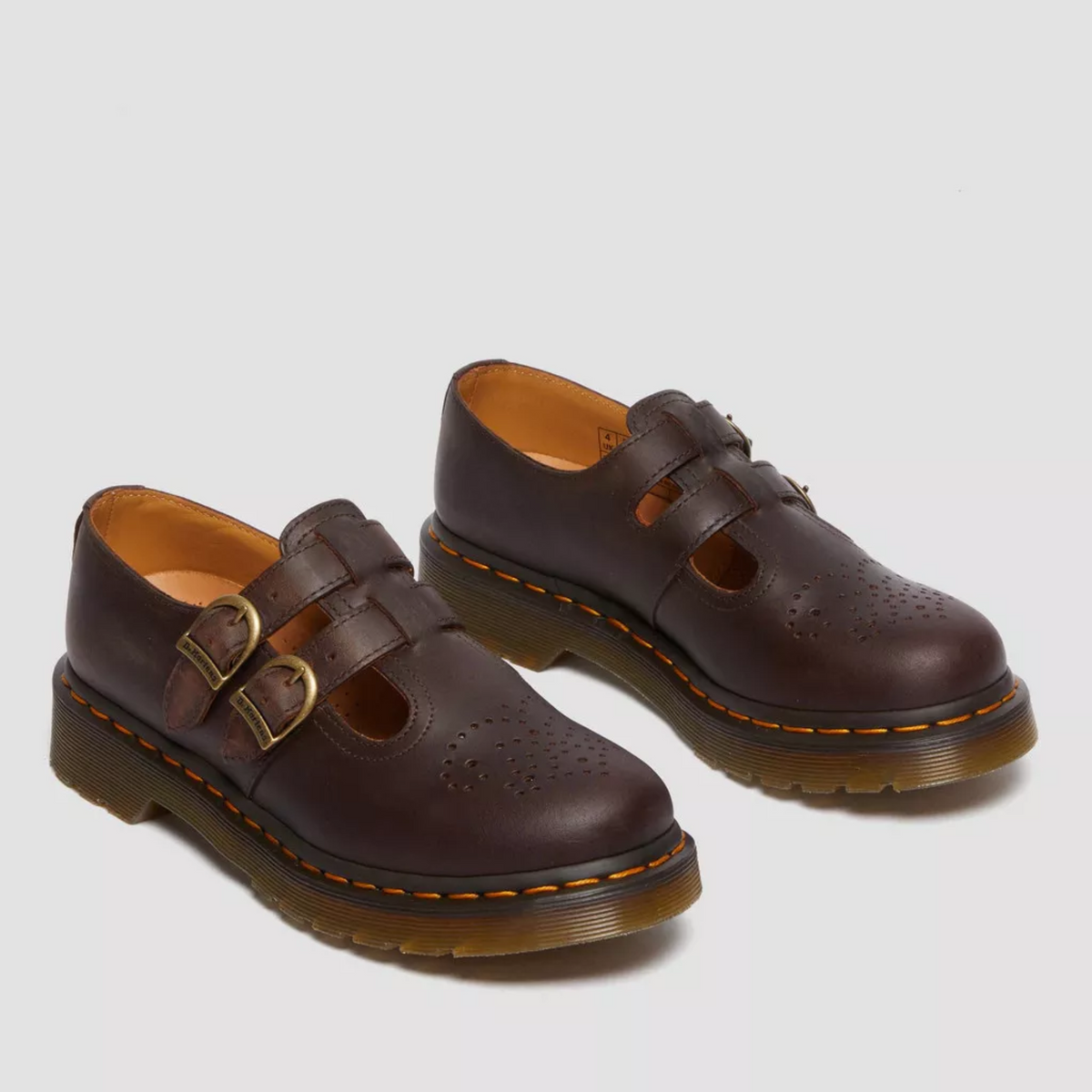 Women's Heart Perforated Double Strap Mary Jane Shoes