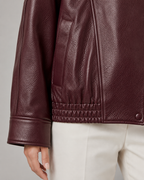 Kacob | Women's High Collar Faux Leather Jacket