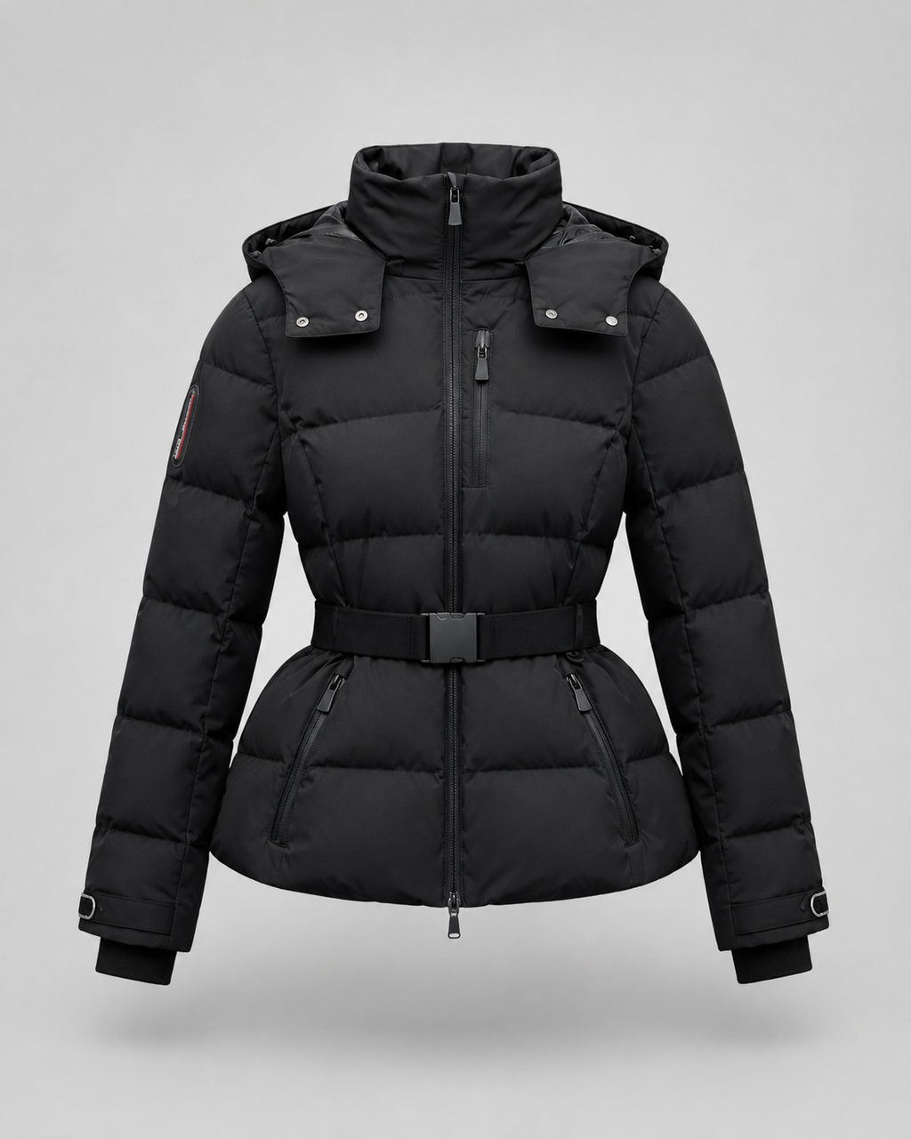 Kacob | Women's Hooded Belted Puffer Jacket