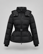 Kacob | Women's Hooded Belted Puffer Jacket