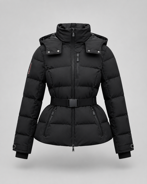 Kacob | Women's Hooded Belted Puffer Jacket