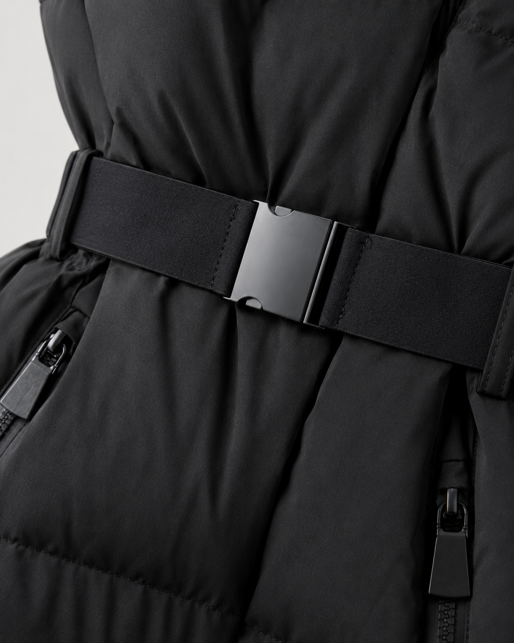 Kacob | Women's Hooded Belted Puffer Jacket