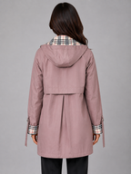Kacob | Women's Hooded Longline Zip-Up Rain Coat