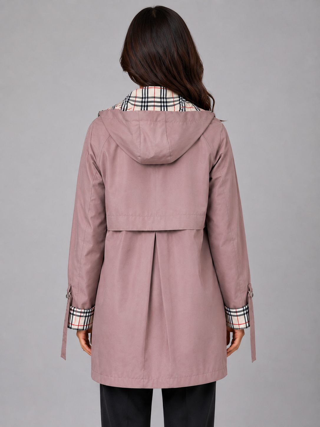Kacob | Women's Hooded Longline Zip-Up Rain Coat