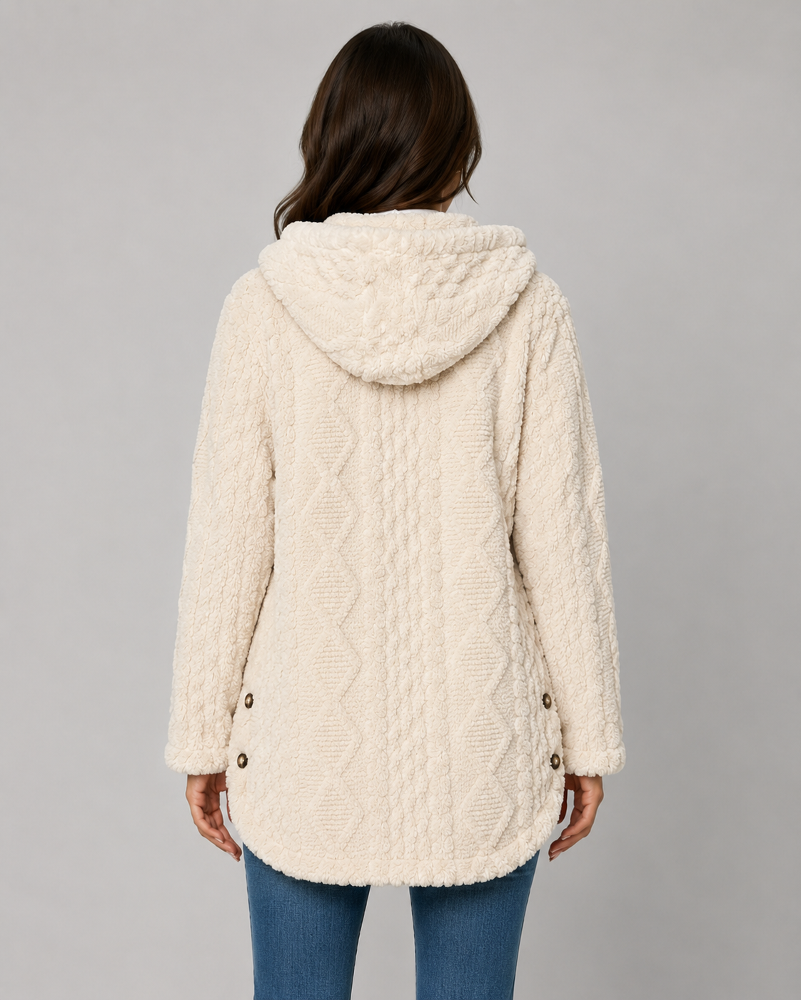 Kacob | Women's Hooded Teddy Fleece Jacket