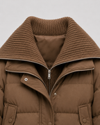 Kacob | Women's Knit Collar Cropped Puffer Jacket