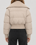 Kacob | Women's Knit Collar Cropped Puffer Jacket