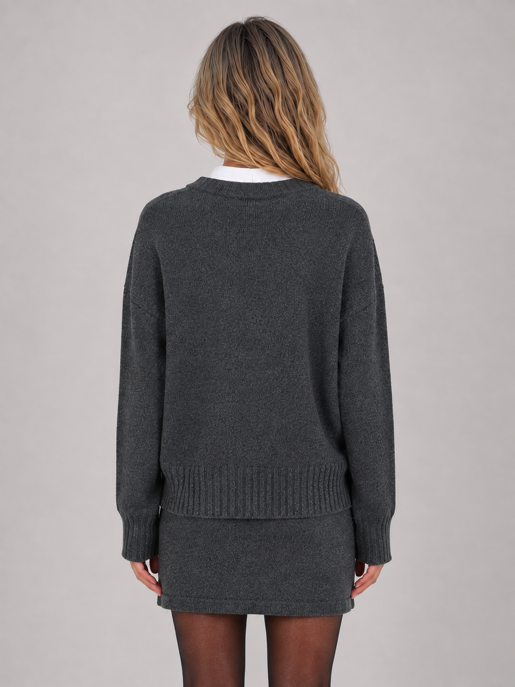Kacob | Women's Knitted Jumper & Mini Skirt Co-Ord Set