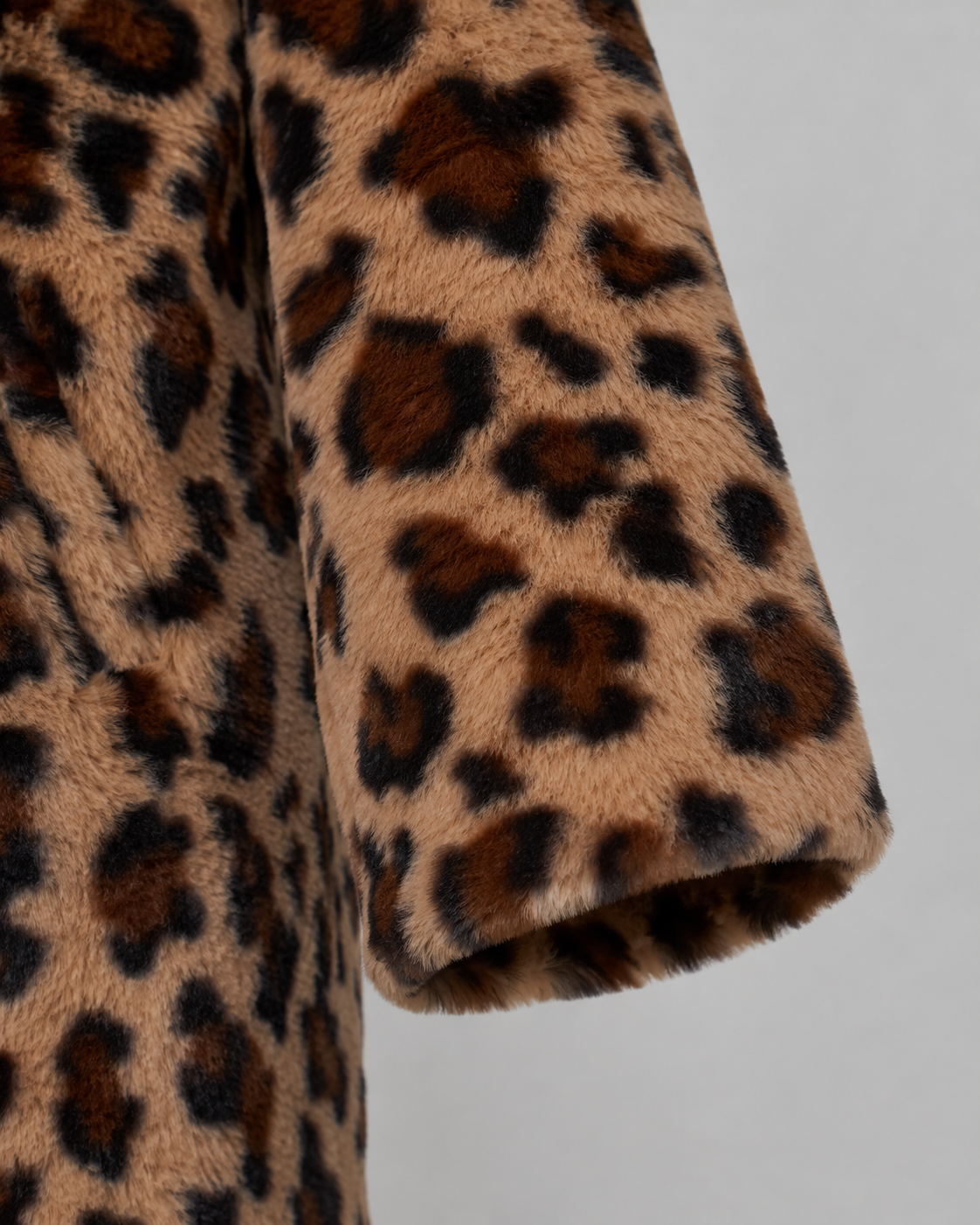 Kacob | Women's Leopard Print Faux Fur Coat