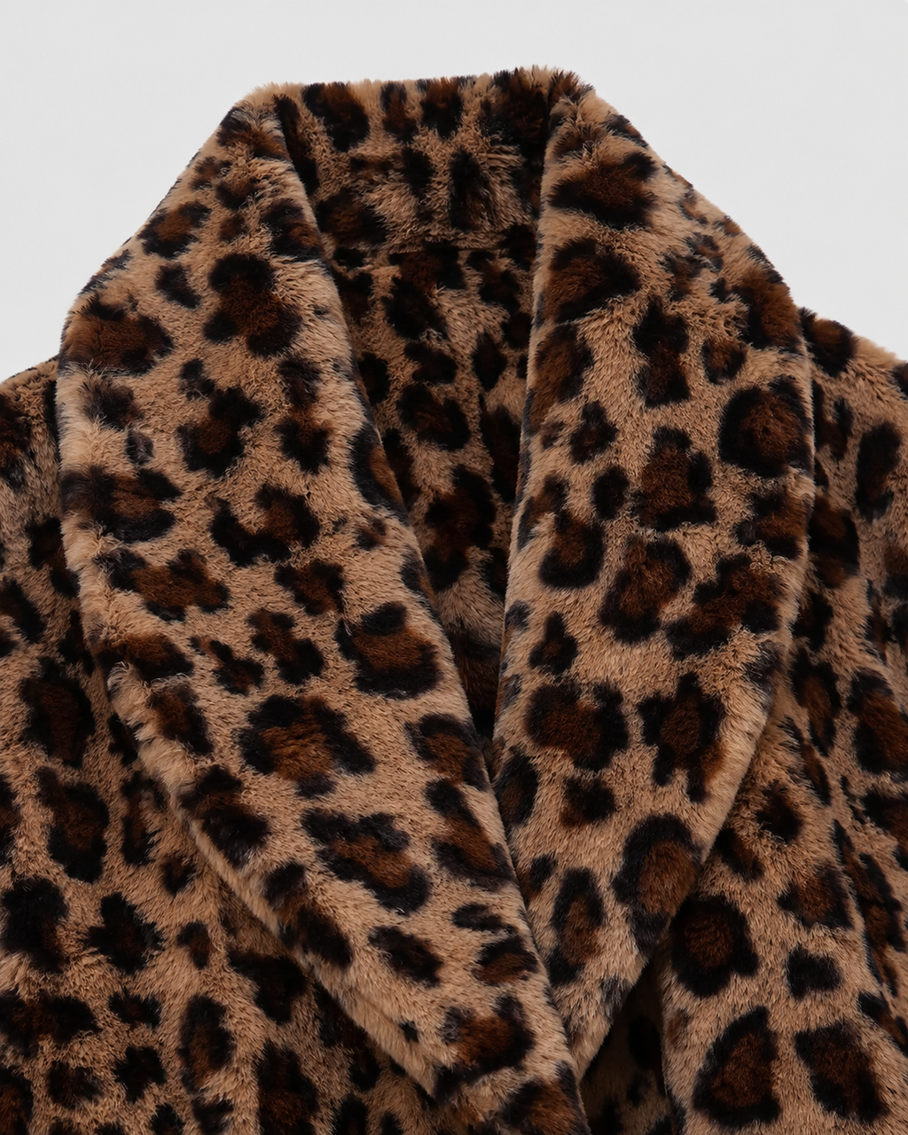 Kacob | Women's Leopard Print Faux Fur Coat