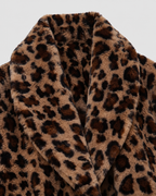 Kacob | Women's Leopard Print Faux Fur Coat