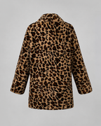 Kacob | Women's Leopard Print Faux Fur Coat