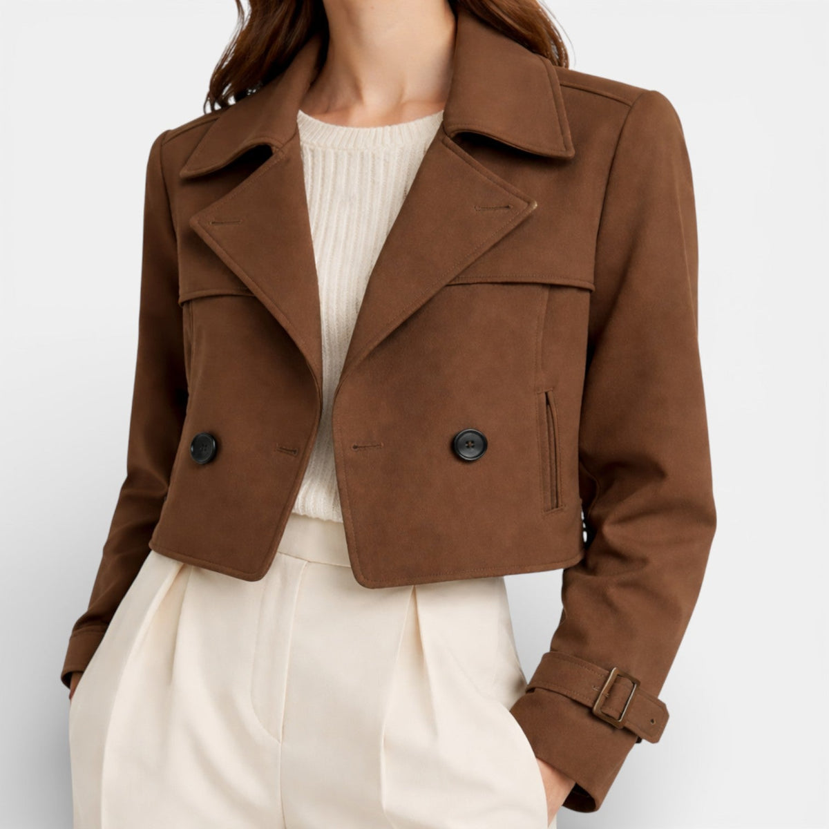 Kacob | Women's Lightweight Short Trench Jacket