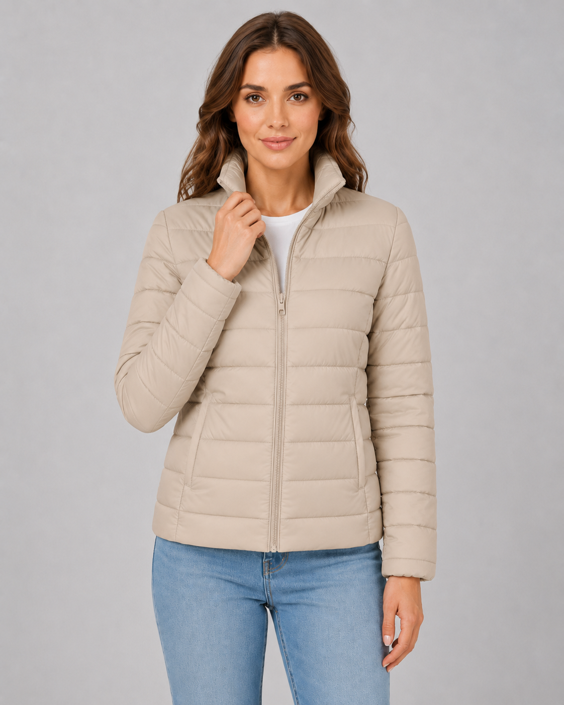 Kacob | Women's Lightweight Stand Collar Puffer Jacket