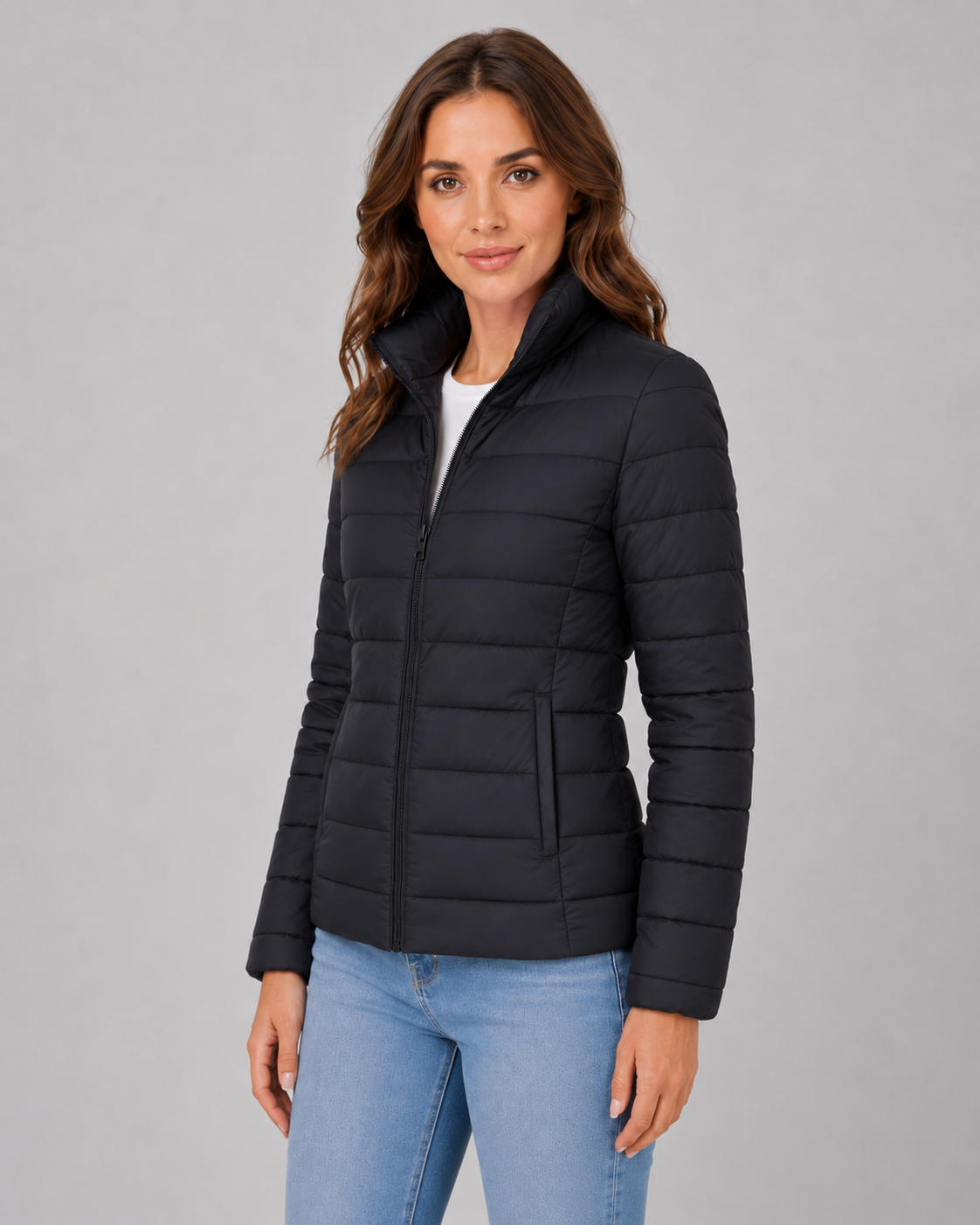 Kacob | Women's Lightweight Stand Collar Puffer Jacket