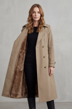 Kacob | Women's Lined Double-Breasted Winter Trench Coat