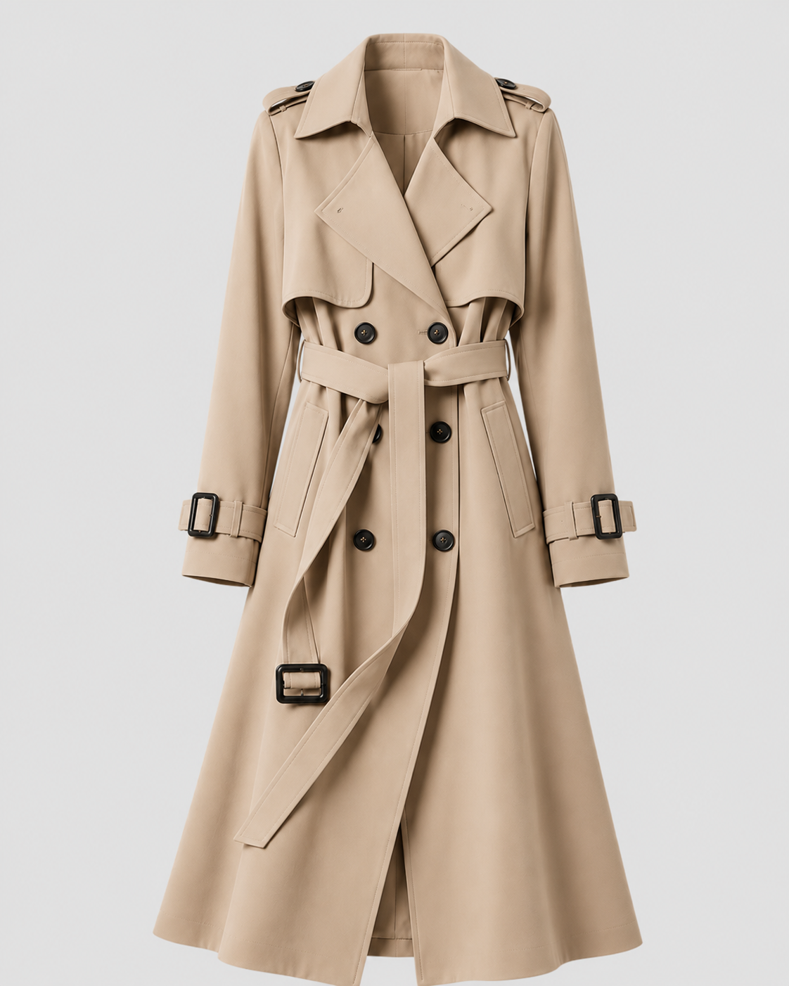 Kacob | Women's Long Belted Trench Coat