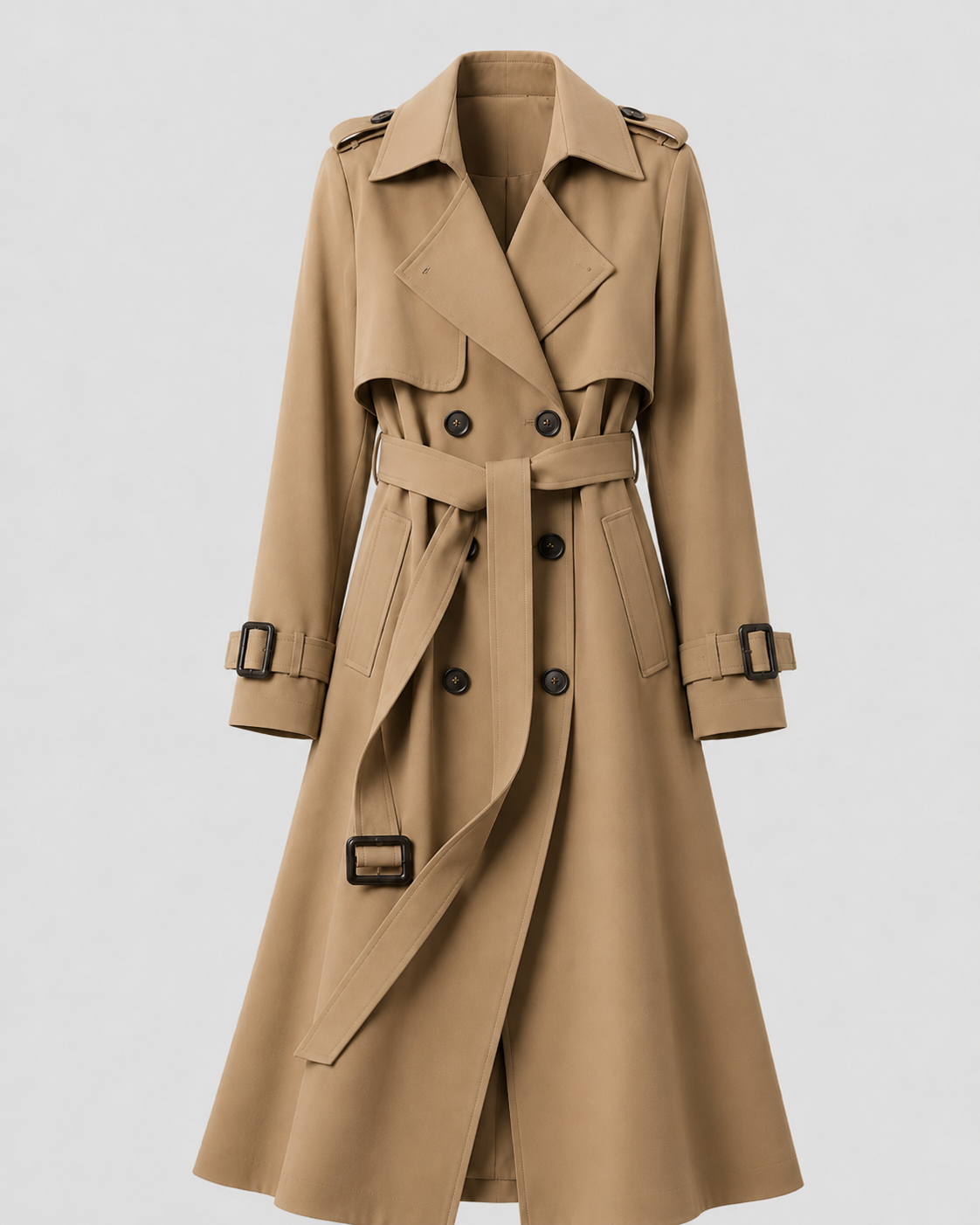 Kacob | Women's Long Belted Trench Coat